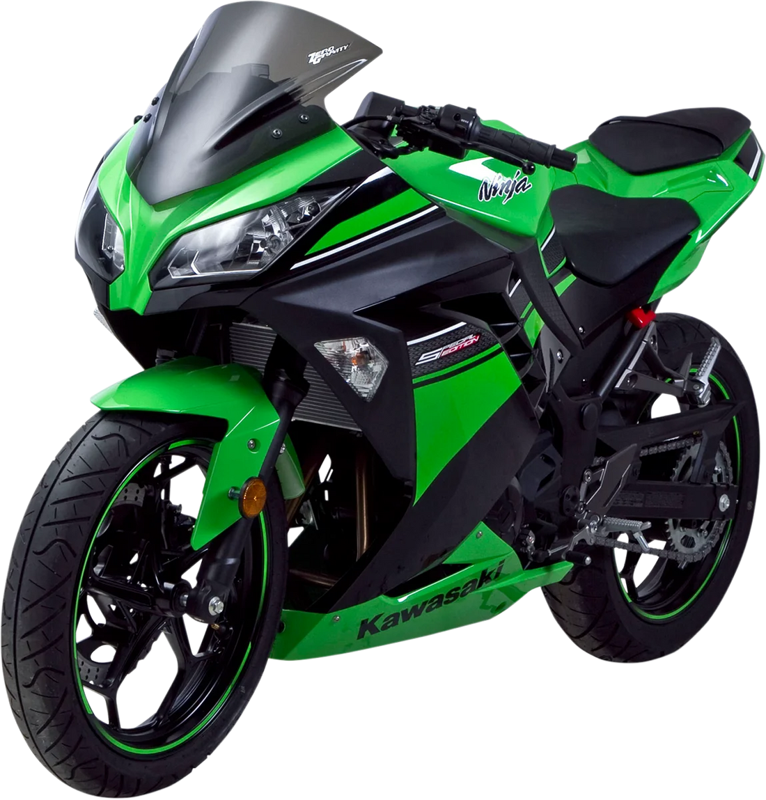 Zero G SR Windscreen - Smoke - Kawasaki - Side View