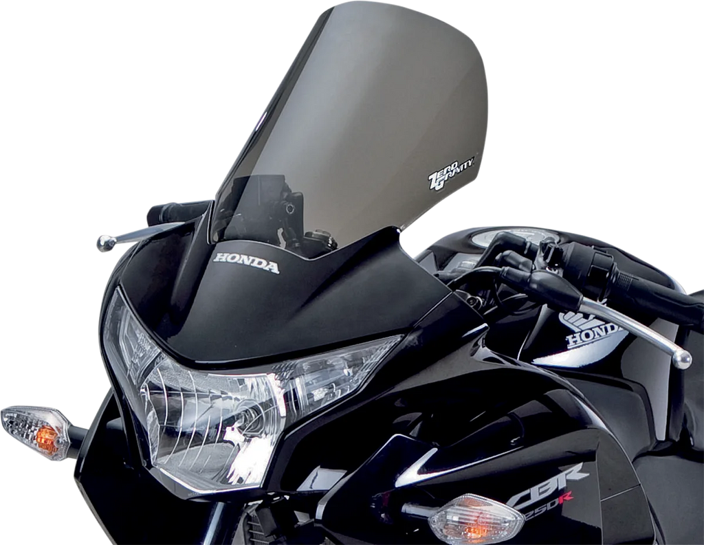 Zero G Sport Windscreen - Smoke - CBR250R - Installation View