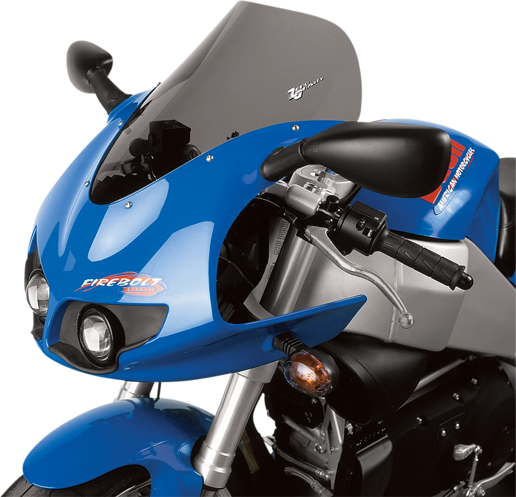 Zero G Sport Windscreen - Smoke fits Buell XB9 / XB12R - Side View