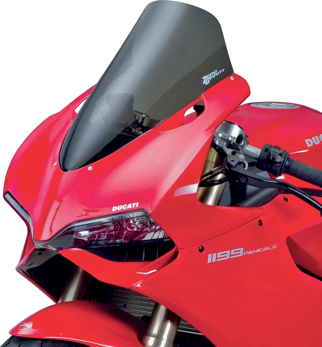 Zero G Sport Windscreen - Smoke fits Ducati Panigale - Side View