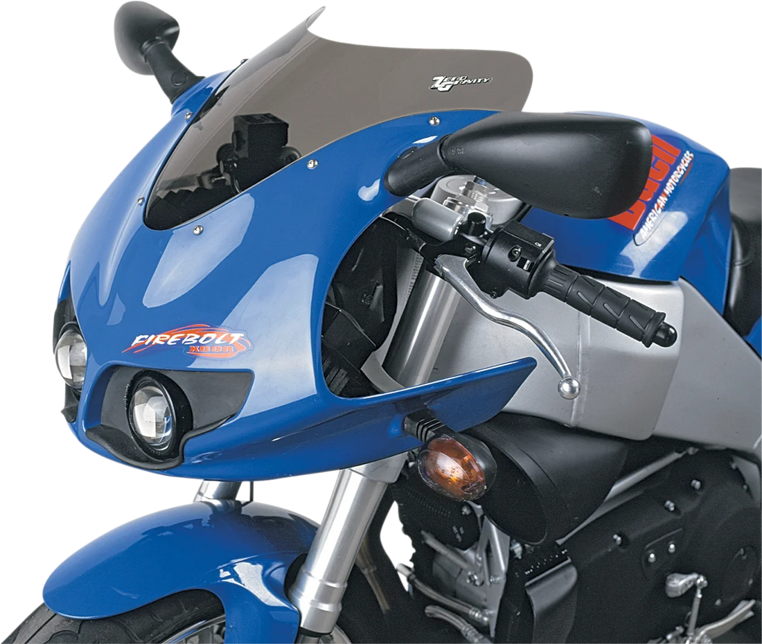 Zero G Windscreen - Dark Smoke fits Buell Firebolt - Back View
