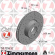 Load image into Gallery viewer, Zimmermann Brake Disc 1296 fits 2000-2003 BMW 530I / 2000-2003 BMW 540I