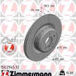 Load image into Gallery viewer, Zimmermann Brake Disc 150.2945.32 fits 2010-2018 BMW X5 / 2010-2019 BMW X5 / X6 / 2010-2019 BMW X6