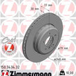 Load image into Gallery viewer, Zimmermann Brake Disc 150.3434.32 fits 2004-2010 BMW 535I / 545I / 550I / 645CI