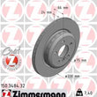 Load image into Gallery viewer, Zimmermann Brake Disc 150.3484.32 fits 2011-2016 BMW 528I / 535D xDrive / 2012-2016 BMW 528I xDrive / 2014-2016 BMW 535D