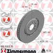 Load image into Gallery viewer, Zimmermann Brake Disc 3307 fits 2004 Audi TT Quattro / Volkswagen R32 / 2004-2006 Audi TT Quattro
