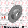 Load image into Gallery viewer, Zimmermann Brake Disc 3411 fits 2002-2005 BMW 745LI / 745I / 2003-2005 BMW 760LI / 760I