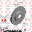 Load image into Gallery viewer, Zimmermann Coated Brake Disc 100.3330.20 fits 2017-2020 Audi A4 / 2021-2023 Audi A4 Quattro / 2021-2024 Audi A5 Sportback