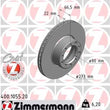 Load image into Gallery viewer, Zimmermann Coated Brake Disc 1055 fits 1972 Mercedes-Benz 350SL / 1973-1980 Mercedes-Benz 450SL / 450SLC