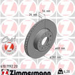 Load image into Gallery viewer, Zimmermann Coated Brake Disc 1192 fits 1991-1992 Volvo 740 / 1991 Volvo 780 / 1991-1995 Volvo 940 / 1992-1994 Volvo 960