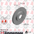 Load image into Gallery viewer, Zimmermann Coated Brake Disc 1234 fits 1998-2010 Volkswagen Beetle / 1999-2006 Volkswagen Golf / 1999-2005 Volkswagen Jetta