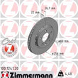 Load image into Gallery viewer, Zimmermann Coated Brake Disc 1241 fits 2000-2006 Audi TT Quattro / 2002-2006 Volkswagen Golf GTI 1.8T / 2003 Volkswagen Go...