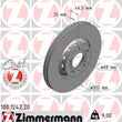 Load image into Gallery viewer, Zimmermann Coated Brake Disc 1242 fits 2002-2006 Audi A4 / 2002-2006 Audi A4 Quattro / 1996-2004 Audi A6 / 1995-2004 Audi ...