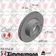 Load image into Gallery viewer, Zimmermann Coated Brake Disc 1256 fits 1985-1988 BMW 535I / 1983-1988 BMW 535IS / 1983-1989 BMW 633CSI / 1985-1989 BMW 635CSI