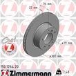 Load image into Gallery viewer, Zimmermann Coated Brake Disc 1264 fits 1989-1995 BMW 525I / 1994-1995 BMW 530I / 1989-1993 BMW 535I