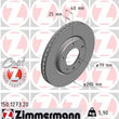 Load image into Gallery viewer, Zimmermann Coated Brake Disc 1273 fits 1988-1991 BMW M3