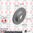 Load image into Gallery viewer, Zimmermann Coated Brake Disc 1283 fits 2000 BMW 323CI / 1998-2000 BMW 323I / 1996-1999 BMW 328I