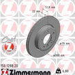 Load image into Gallery viewer, Zimmermann Coated Brake Disc 1288 fits 2000 BMW 323CI / 2000-2006 BMW 323I / 2001-2006 BMW 325CI / 2001-2005 BMW 325I