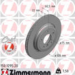 Load image into Gallery viewer, Zimmermann Coated Brake Disc 1295 fits 2001-2006 BMW 330CI / 2001-2006 BMW 330I / 2001-2006 BMW 330XI