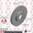 Load image into Gallery viewer, Zimmermann Coated Brake Disc 1297 fits 2000-2001 BMW X5