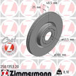 Load image into Gallery viewer, Zimmermann Coated Brake Disc 1353 fits 2006-2013 Volvo C30 / 2004-2013 Volvo C70 / 2004-2011 Volvo S40 / 2005-2011 Volvo V50