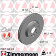 Load image into Gallery viewer, Zimmermann Coated Brake Disc 1360 fits 2012-2015 Land Rover Range Rover Evoque / 2011-2018 Volvo S60 / S80 / V60 / V70 / XC70
