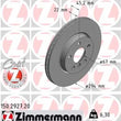 Load image into Gallery viewer, Zimmermann Coated Brake Disc 150.2927.20 fits 2014-2021 Mini Cooper / 2016-2019 Mini Cooper Clubman