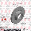 Load image into Gallery viewer, Zimmermann Coated Brake Disc 1512 fits 1987-1995 Porsche 944 / 968
