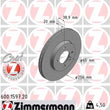 Load image into Gallery viewer, Zimmermann Coated Brake Disc 1597 fits 1995-2002 Volkswagen Cabrio / 1993-1999 Volkswagen Golf / 1993-1999 Volkswagen Jett...