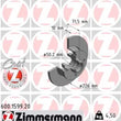 Load image into Gallery viewer, Zimmermann Coated Brake Disc 1599 fits 1999-2002 Volkswagen Cabrio / 1990-1991 Volkswagen Corrado / 1987-1989 1993-1999 Vo...
