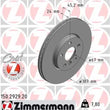 Load image into Gallery viewer, Zimmermann Coated Brake Disc 2929 fits 2022-2024 Mini Cooper / 2016-2022 Mini Cooper Clubman / 2017-2023 Mini Cooper Count...