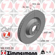 Load image into Gallery viewer, Zimmermann Coated Brake Disc 3305 fits 2003-2010 Audi A8 Quattro / 2004-2006 Volkswagen Phaeton
