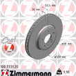 Load image into Gallery viewer, Zimmermann Coated Brake Disc 3331 fits 2009-2011 Audi A4 / 2009-2011 Audi A4 Quattro / 2008-2011 Audi A5 / 2008-2011 Audi ...