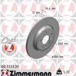 Load image into Gallery viewer, Zimmermann Coated Brake Disc 3333 fits 2009-2016 Audi A4 / 2009-2016 Audi A4 Quattro / 2010-2014 Audi A5 / 2008-2017 Audi ...