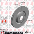 Load image into Gallery viewer, Zimmermann Coated Brake Disc 3356 fits 2014 2015 Audi A6 / 2014 2015 Audi A6 Quattro / 2014-2016 Audi A7 Quattro / 2013-20...