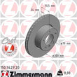 Load image into Gallery viewer, Zimmermann Coated Brake Disc 3427 fits 2008-2013 BMW 128I / 2006 BMW 325I / 325XI / 2007-2008 BMW 328I / 328XI