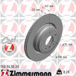 Load image into Gallery viewer, Zimmermann Coated Brake Disc 3430 fits 2006 BMW 330I / 330XI / 2009-2011 BMW 335D / 2007-2013 BMW 335I / 2009-2013 BMW 335...