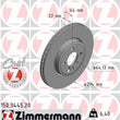 Load image into Gallery viewer, Zimmermann Coated Brake Disc 3445 fits 2006-2015 Mini Cooper