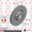 Load image into Gallery viewer, Zimmermann Coated Brake Disc 3468 fits 2000-2003 BMW M5