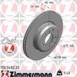 Load image into Gallery viewer, Zimmermann Coated Brake Disc 3482 fits 2011-2016 BMW 528I / 2012-2016 BMW 528I xDrive