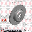 Load image into Gallery viewer, Zimmermann Coated Brake Disc 3490 fits 2009-2016 BMW Z4