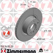 Load image into Gallery viewer, Zimmermann Coated Brake Disc 3495 fits 2011-2017 BMW X3 / 2015-2018 BMW X4