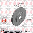 Load image into Gallery viewer, Zimmermann Coated Brake Disc 3619 fits 2003-2009 Mercedes-Benz E320 / 2006-2009 Mercedes-Benz E350
