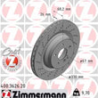 Load image into Gallery viewer, Zimmermann Coated Brake Disc 3626 fits 2006 Mercedes-Benz CLS55 Amg / 2007-2011 Mercedes-Benz CLS63 Amg / 2003-2006 Merced...