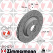 Load image into Gallery viewer, Zimmermann Coated Brake Disc 3627 fits 2003-2009 Mercedes-Benz SL55 Amg / 2004-2009 Mercedes-Benz SL600 / 2009-2012 Merced...