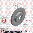 Load image into Gallery viewer, Zimmermann Coated Brake Disc 3657 fits 2012-2015 Mercedes-Benz C250 / 2013-2014 Mercedes-Benz C300 / 2008-2015 Mercedes-Be...