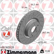 Load image into Gallery viewer, Zimmermann Coated Brake Disc 3659 fits 2007-2008 Mercedes-Benz CL550 / 2010-2013 Mercedes-Benz S400 / 2007-2011 Mercedes-B...