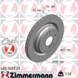 Load image into Gallery viewer, Zimmermann Coated Brake Disc 3687 fits 2016 Mercedes-Benz GLE300D / 2016-2018 Mercedes-Benz GLE350 / 2016-2019 Mercedes-Be...