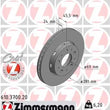 Load image into Gallery viewer, Zimmermann Coated Brake Disc 3700 fits 2000-2004 Volvo S40 / V40