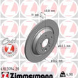 Load image into Gallery viewer, Zimmermann Coated Brake Disc 3714 fits 2007-2018 Volvo S60 Cross COUNTRY / S80 / V60 / V60 Cross COUNTRY / V70 / XC70 / S60